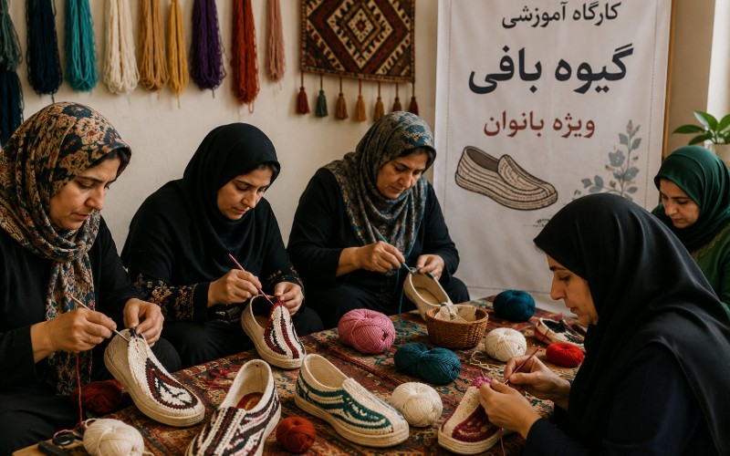 نیازمند کمک در برگزاری کلاس گیوه بافی