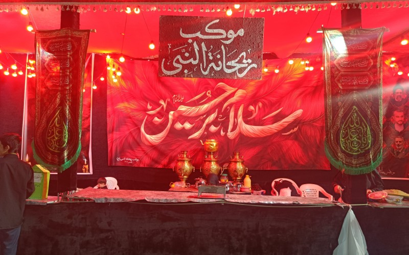 برپایی موکب اربعین در مسیر زائران ایرانی