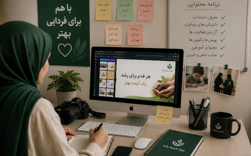 همکاری داوطلبانه در تولید محتوای رسانهای بنیاد خیریه رشد
