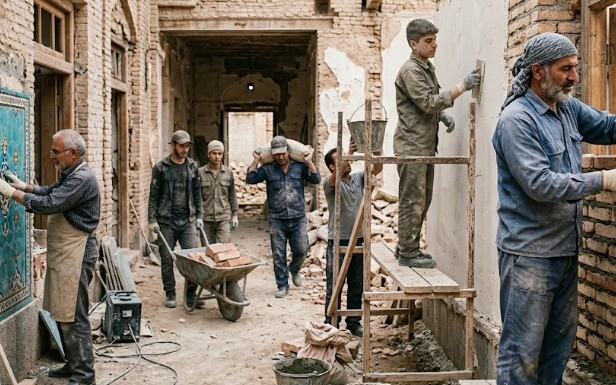 بازسازی اماکن آسیب دیده جنگی