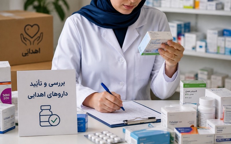 بررسی و تأیید داروهای اهدایی توسط داروساز