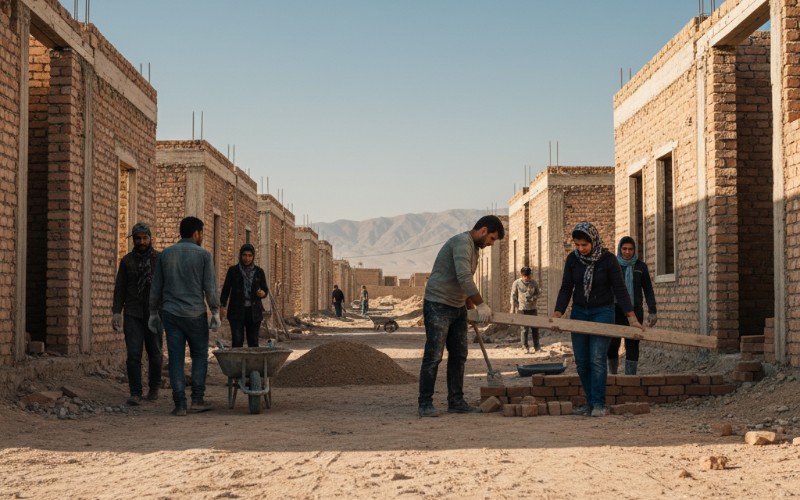 ساخت خانه نیازمندان در اکرم آباد یزد