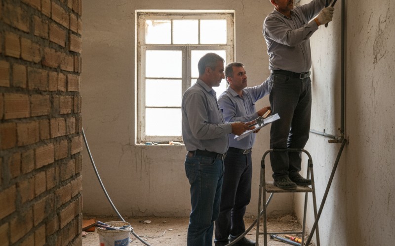 لولهکشی گاز یک منزل برای خانواده کمبرخوردار